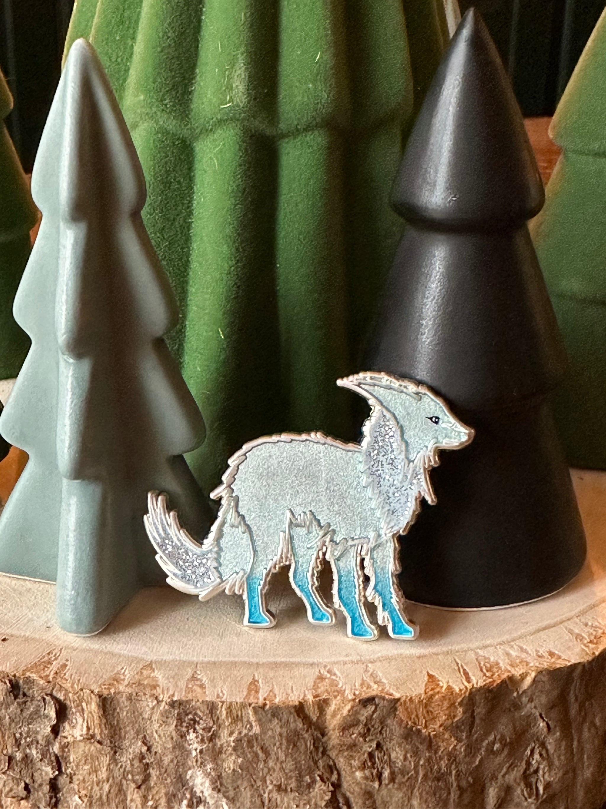 Crystal Fox Enamel Pin – Celestial Faerie Trove Crystal Fox Enamel Pin – Celestial Faerie Trove